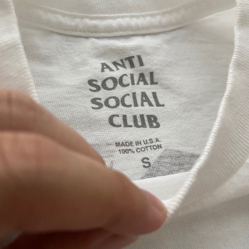 Anti Social Social Club Tiger Camo White Tee Shirt - Picture 3 of 4
